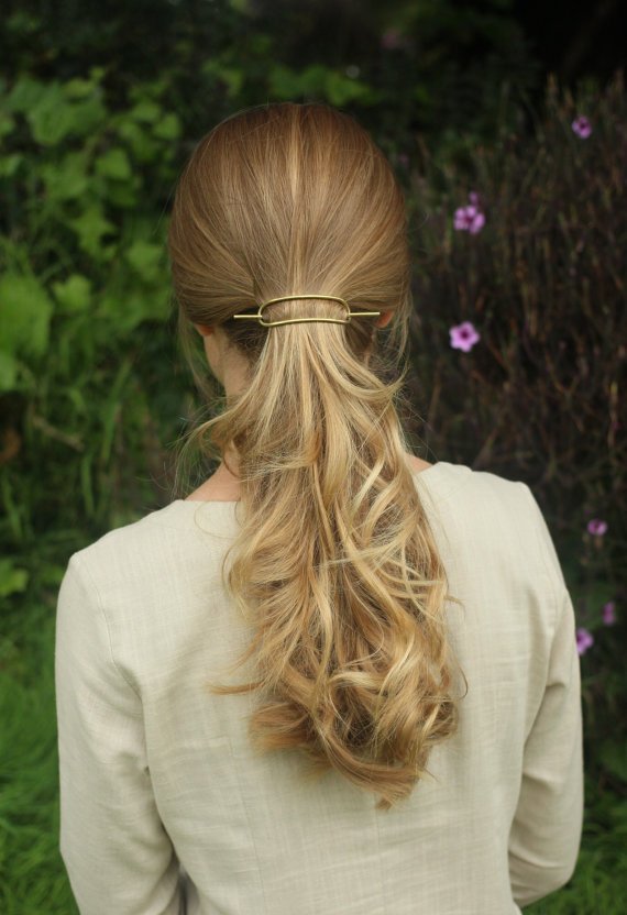 brass hair slide